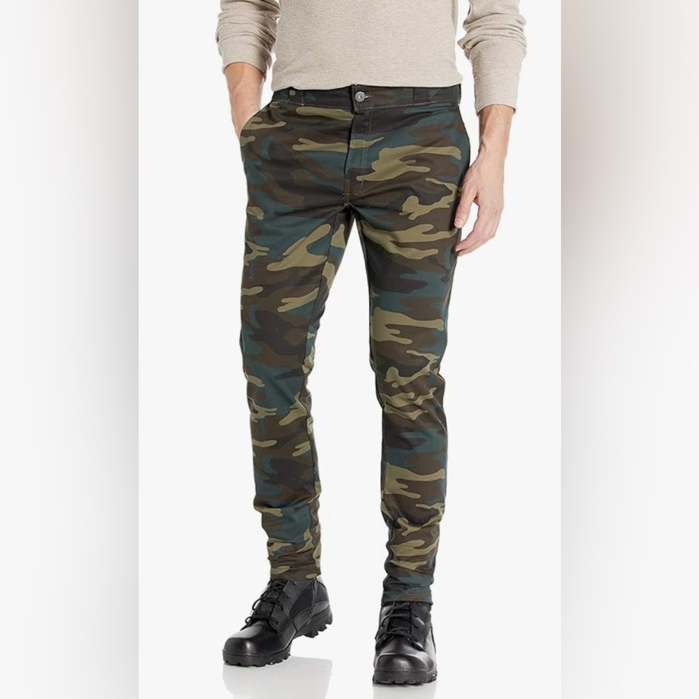 Dickies Men's camo Skinny Straight-Fit Work Pant 32”